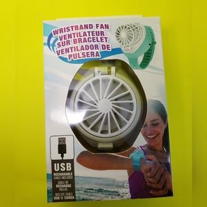 Wristband Fan with USB Charging - Mint Green